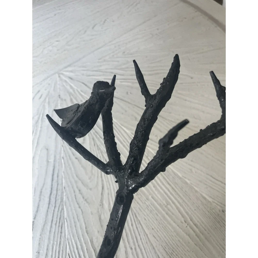 Cast Iron Wall Hook Rustic Bird on Tree Branch 10
